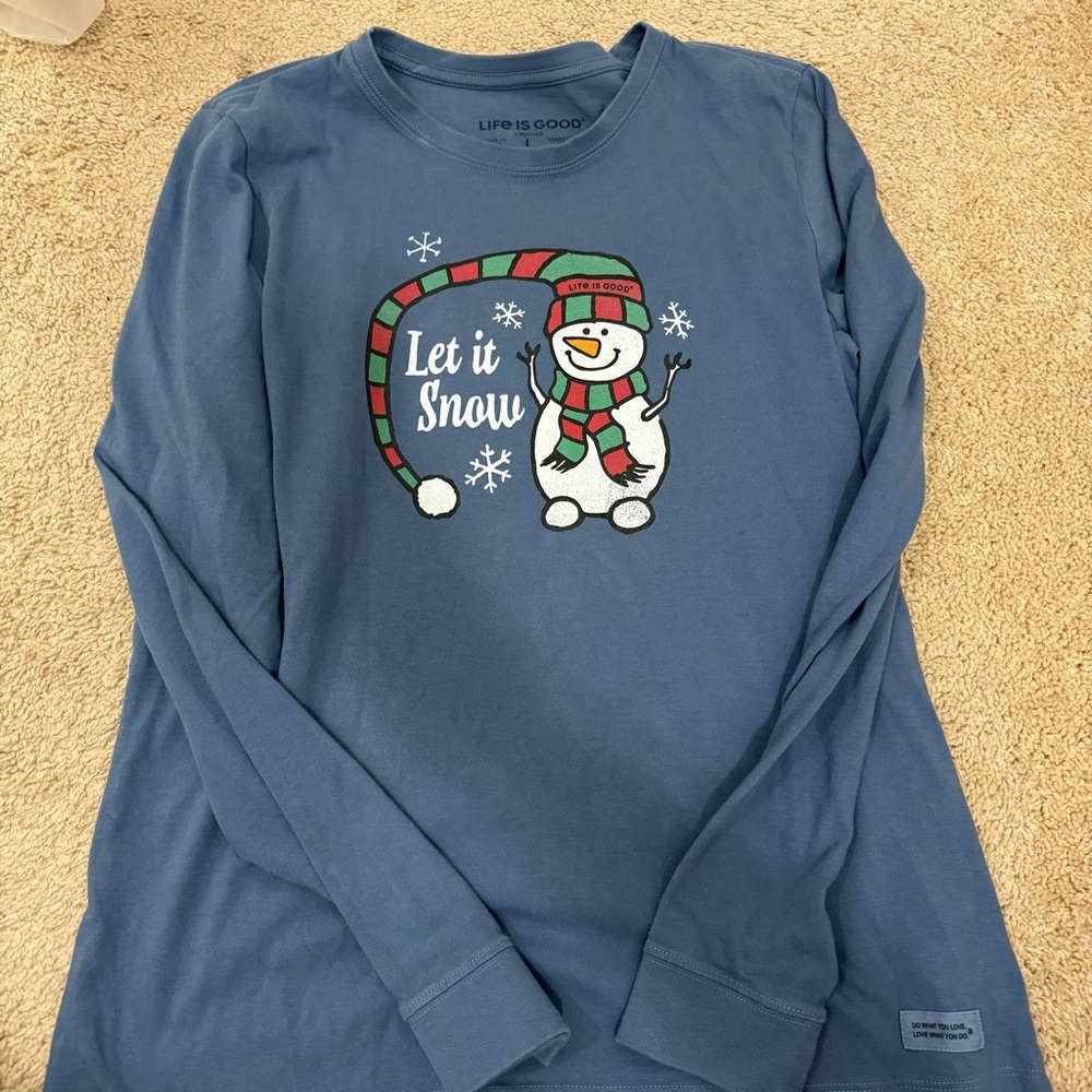 Life is Good Let it Snow Tee